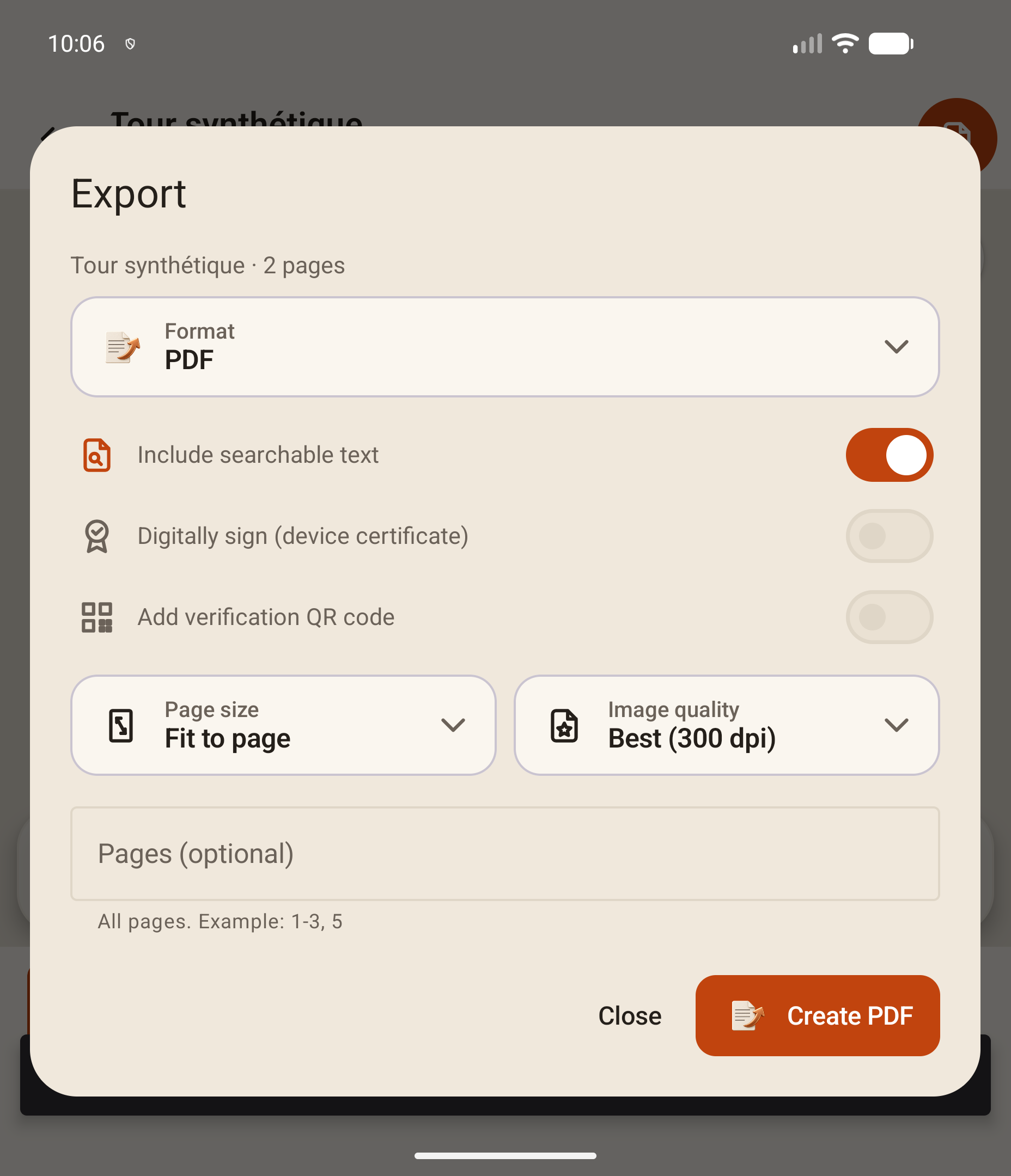 FieldScan — Actual Android release build 62 · synthetic document